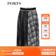 PORTS寶姿春夏新品半身裙百褶裙LM8S028MPT031 黑色印花 M (6)