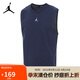 Jordan男子喬丹 寬肩背心 飛人Logo 速干透氣 運動背心FN5857-410藍S