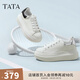 他她（TATA）小白鞋2025秋季新款奶油泡泡厚底女鞋增高松糕鞋板鞋 白/銀 36
