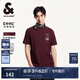 杰克·瓊斯（JACK&JONES）25年衣服男裝短袖t恤男士夏季【涼感】華夫格潮流3D印花高端半袖 E16酒紅色 S