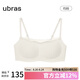 ubras新品舒服蕾無尺碼低領(lǐng)布丁杯背勾性感蕾絲防竄文胸女士內(nèi)衣燕麥奶
