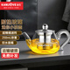 金灶（KAMJOVE）小容量迷你玻璃花茶壺泡茶壺飄逸杯茶道杯過濾茶具小茶壺一人用 AM-718 250ml