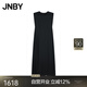 JNBY/江南布衣25夏新品連衣裙女無袖圓領H型寬松柔軟5P4G10500 409/黑藏青 S