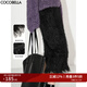 COCOBELLA重工駝鳥(niǎo)毛拼接羽毛紗半身裙秋冬優(yōu)雅靈動(dòng)名媛長(zhǎng)裙HS546 黑色 L