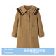 樂(lè )町學(xué)院風(fēng)毛呢大衣秋冬牛角扣中長(cháng)款外套C1AAD4228 駝色 M