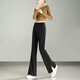 德瑪納【腿粗福音】秋季氣質(zhì)通勤風(fēng)開(kāi)叉微喇馬蹄褲修身小個(gè)子女式休閑褲