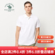 圣大保羅男裝2025夏季純棉商務(wù)休閑男裝上衣合身翻領(lǐng)polo體恤衫短袖t恤男 白色A1 XL (52)  175/92B