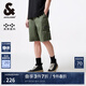 杰克·瓊斯（JACK&JONES）男裝夏工裝風(fēng)口袋時(shí)尚簡約橄欖綠灰直筒牛仔短褲男褲224243027 橄欖綠灰E60 橄欖綠灰E60 L （180)