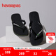 havaianas哈唯納【gigi同款】Brasil Logo巴西元素夾腳人字拖夏情侶拖鞋 1069-墨黑色 41-42 巴西碼