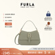 芙拉（FURLA）【禮物】【明星同款】FLOW中號(hào)牛皮女士通勤手提包單肩斜挎包 綠色
