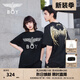 BOY LONDON【金翼鎖鏈】夏季短袖情侶款翅膀燙金潮牌圓領(lǐng)T恤N01918 黑印金N01918 經(jīng)典升級 M