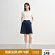 獨(dú)束大碼女裝簡(jiǎn)約大氣彈力牛仔中褲2025夏季新品時(shí)尚百搭直筒褲 深牛仔藍(lán) 3XL （尺碼：5）