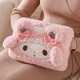 一暖創(chuàng  )意粉色少女心可愛(ài)毛絨熱水袋暖手寶充電暖寶寶女生宿舍冬季保暖熱敷 圓耳美樂(lè )迪【國標防爆  可拆洗】