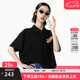 幻走（MOVEUP）2025夏季新款.FUN系列純棉polo領(lǐng)繡花章仔短款T恤女 夜黑 M