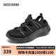 斯凱奇（SKECHERS）涼鞋女士夏季厚底休閑運動女鞋透氣軟底包頭可頌鞋沙灘鞋141477