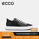 愛步（ECCO）板鞋女 牛皮輕盈厚底增高休閑鞋 街頭ACE女鞋856813 黑色 39