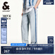 杰克·瓊斯（JACK&JONES）夏季時尚簡約百搭流行潮男士淺藍色撞色水洗牛仔褲男裝225132040 C42淺牛仔藍 常規(guī) 32 175 W32/L32