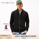 TOMMY HILFIGER【柔軟純棉】春夏男裝商務休閑純色立領(lǐng)開衫針織外套78J9322 黑色BDS M  （推薦：135-150斤）