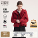 Teenie Weenie小熊女裝外套2025秋季新款加絨保暖休閑戶外連帽夾克 紅色 M