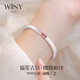 唯一（Winy）古法銀手鐲純足銀9999銀鐲子生日七夕情人節(jié)禮物送女友老婆媽媽