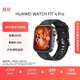 HUAWEI WATCH FIT 4 Pro曜石黑氟橡膠表帶運動智能手表鈦金屬藍寶石玻璃大屏長續(xù)航fit4pro