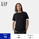 Gap男女裝2025春季新款純棉logo短袖T恤常規(guī)基礎(chǔ)款上衣美版502022 黑色 S 美碼 M亞洲碼175/92A