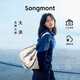 Songmont【文淇同款】山下有松百納托特包大容量垃圾袋通勤流浪包七夕禮物 余墨白+煩盡牌包掛小號 現(xiàn)貨