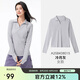 駱駝（CAMEL）【UPF1000+】戶外速干POLO女打底衫春長袖V領(lǐng)涼感透氣防曬T恤 2XL