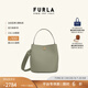 芙拉（FURLA）【限時優(yōu)惠】DANAE牛皮小號女士經(jīng)典時髦高級感手提包水桶包 綠色