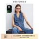 迪賽尼斯（DESIGNICE）2024年夏季新款通勤風(fēng)薄款牛仔馬甲氣質(zhì)短款無(wú)袖短外套女 牛仔藍 XL