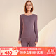 舒雅（Schiesser）女士圓領(lǐng)阿米諾Plus系列厚款氨基酸含羊毛保暖內衣套裝E0/23901W 深紫 M 【55-60公斤】