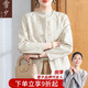 雪夕（XUEXI）媽媽秋裝短款小香風(fēng)開(kāi)衫外套中老年女貴夫人上衣氣質(zhì)風(fēng)衣2025新款