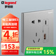 羅格朗（LEGRAND）開關(guān)插座電工電料逸景深砂銀灰色86型面板墻面暗裝插座 27W Type A+C 快充 插座