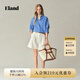 ELAND【法國亞麻】衣戀氧氣感襯衫女長(cháng)袖內搭2025夏季新款淡人 藍色(50)Blue S /160