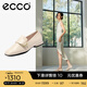愛(ài)步（ECCO）七夕禮物 樂(lè)福鞋 輕奢百搭單鞋簡(jiǎn)約氣質(zhì)粗跟女鞋 安妮方頭208563 石灰色20856301378 38