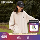 FILA FUSION斐樂(lè )潮牌情侶款套頭衛衣秋簡(jiǎn)約寬松針織上衣可選加絨 藊豆灰-BG XL