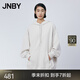 JNBY/江南布衣春秋衛衣柔軟舒適質(zhì)地細密棉質(zhì)長(cháng)款連帽休閑5O1411370 056/冷灰白 M