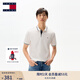 TOMMY JEANS【潮流鑲邊】25夏季男裝純棉珠地網(wǎng)眼商務(wù)翻領(lǐng)短袖T恤POLO20745 白色YBL XL