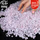 壽禾雨花石石頭鵝卵石裝飾造景石子 1kg迷你粉白水晶雨花石0.5-0.8cm