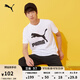 彪馬（PUMA）休閑白色短袖T恤男女情侶款LOGO夏季印花運動(dòng)上衣 532279 白-02 L (180/100A)