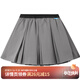 安奈兒（Annil）女童半身裙兒童百褶裙夏季女孩黑色學(xué)院風(fēng)短款裙子 暮光花灰 140 cm