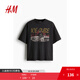 H&M【Ice Cube】男裝女裝T恤2025秋季新款印花搖滾美式短袖1159823 黑色/Ice Cube M 175/100