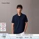 Calvin KleinJeans25早秋新款男士純棉珠地網(wǎng)眼ck商務(wù)純色短袖T恤POLO4RB012G CEF-藏藍(lán) M