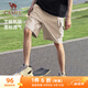 駱駝（CAMEL）運動(dòng)工裝短褲男機能風(fēng)寬松休閑五分褲 J14BA6L6037 卡其 XL