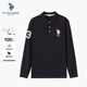 U.S. POLO ASSN.polo衫男翻領(lǐng)美式商務(wù)休閑純棉t恤男士高端長(cháng)袖上衣男裝