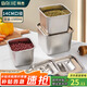 拜杰不銹鋼調(diào)味罐方形味盅調(diào)味罐豬油罐油盅家用廚房果醬盆佐料收納盒