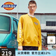 dickies衛(wèi)衣 男式袖部印花圓領(lǐng)長袖休閑毛圈布上衣 百搭8148 姜黃色 S