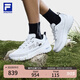 FILA 黃景瑜同款|斐樂官方男鞋NUVOLE 3戶外鞋2025夏新款柔云3跑步鞋 明亮白-BW 41