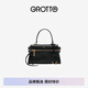 GROTTO個(gè)樂經(jīng)典R66系列mini質(zhì)感通勤手提單肩斜挎包七夕禮物 經(jīng)典黑MINI（亮銀） 碼