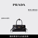 PRADA/普拉達(dá)【禮物】女士Prada Bonnie迷你牛皮革手袋單肩包 黑色
